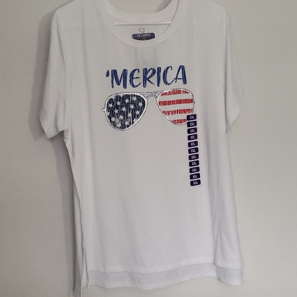 State of mine ladies  patriotic t shirt